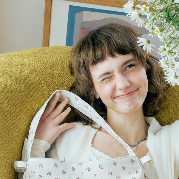 릴리 리본 토트백_플로랄