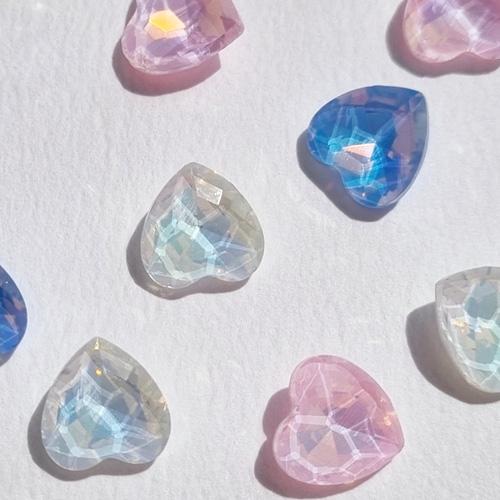 물결 크리스탈하트 파츠(3개)