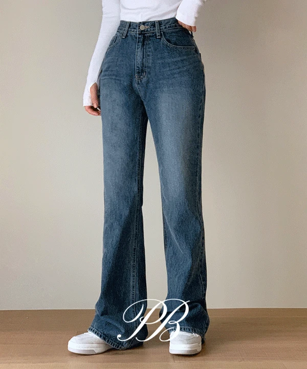 레이드 로우부츠컷 데님 팬츠 - 1color