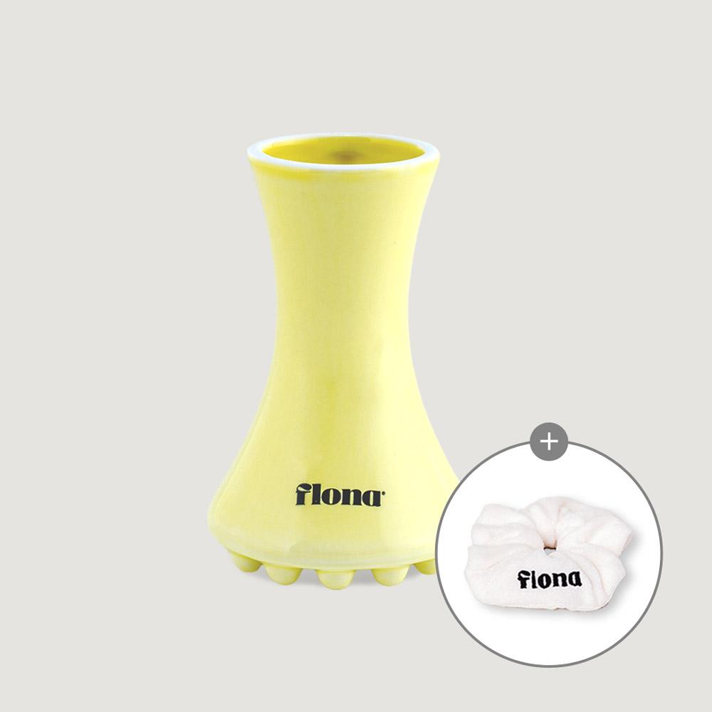 [플로나X최모나] 세라믹 괄사 마사지기 두피 바디괄사 도자기 림프순환마사지 + 스크런치