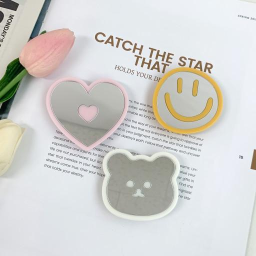 (1+1)스마일 곰돌이 하트 거울 그립톡 스마트톡