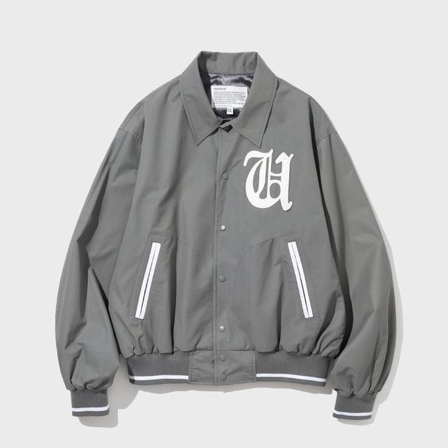 varsity blouson jacket grey