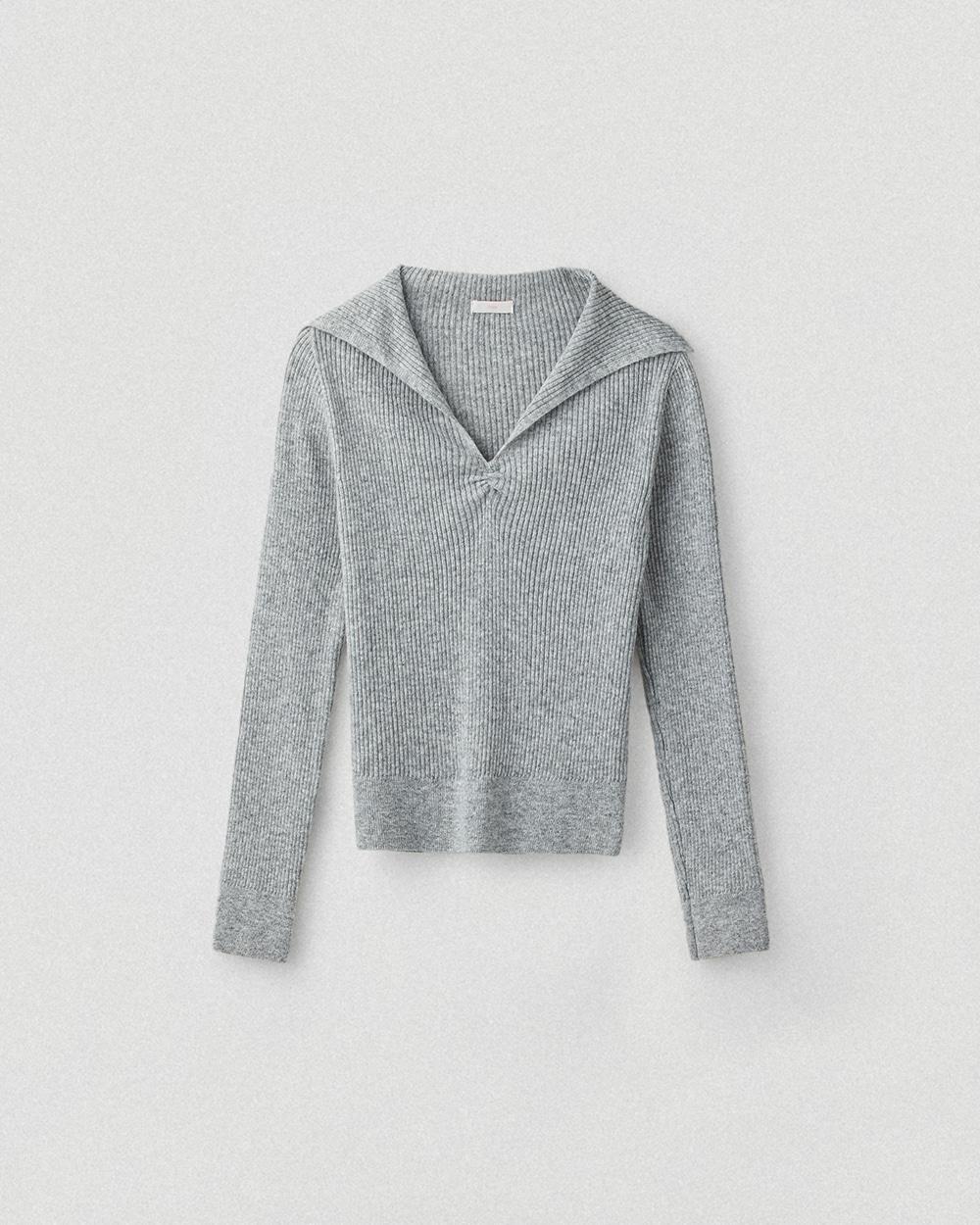 [정린Pick] [10/20 예약배송] Sailor Shirring Knit_Grey
