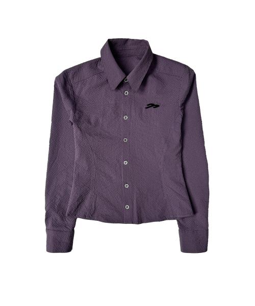 스몰 로고 셔츠 퍼플