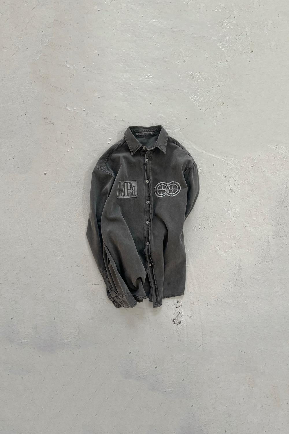 MPa LOGO DENIM SHIRT (ASPHALT)