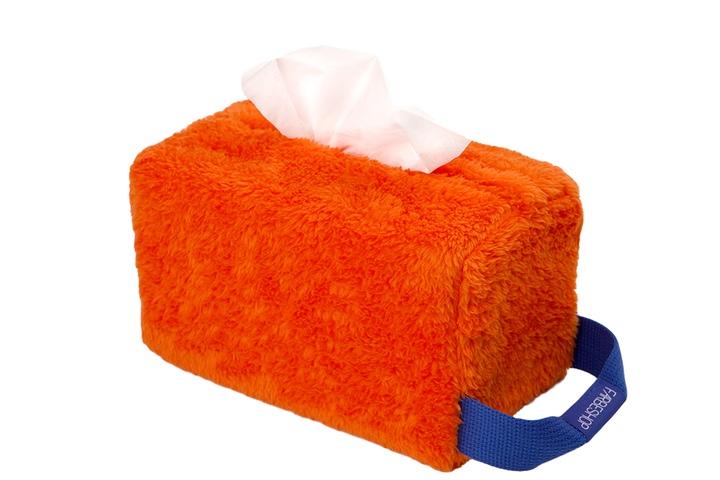 TISSUEBOX COVER WITH HANDLE ORANGE