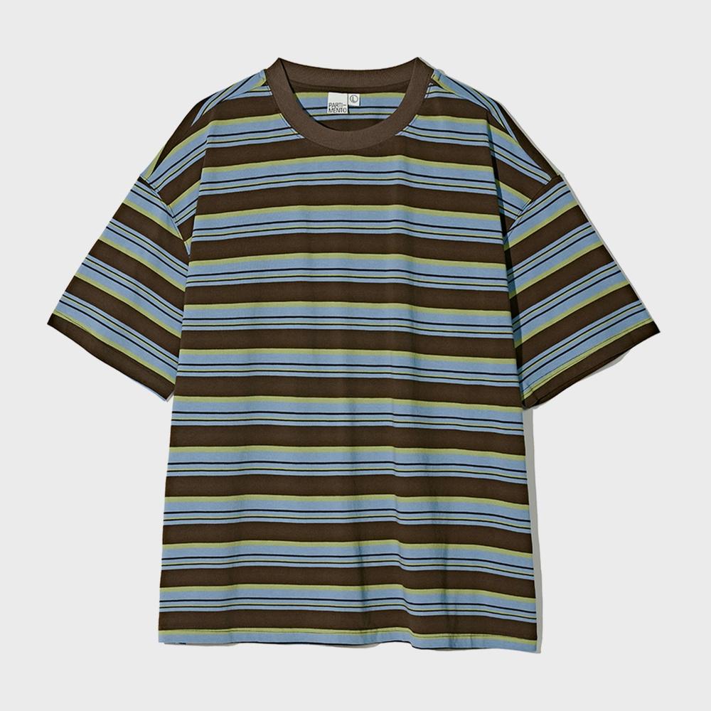 Alternate Stripe Tee Blue