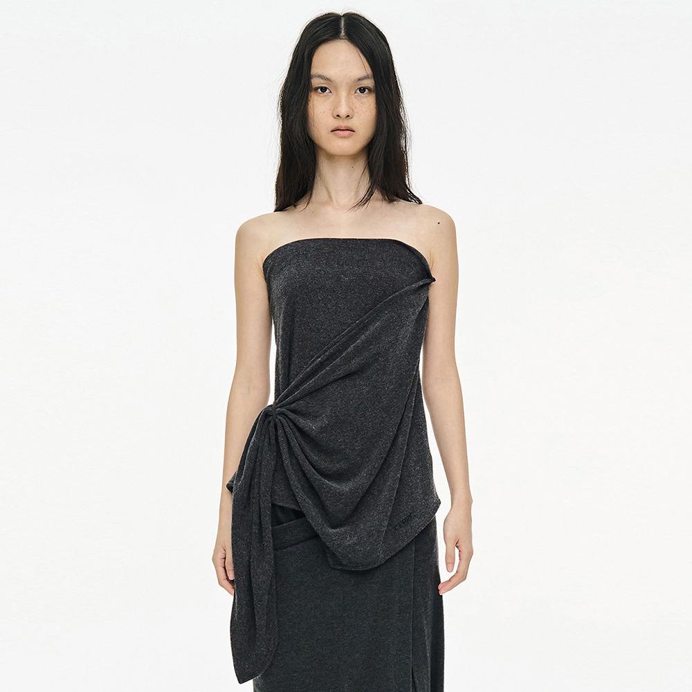 LAYERED FLARE TOP / CHARCOAL