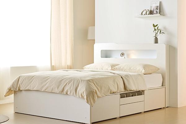 테라 LED 빅수납침대+매트선택 (SS/Q/K)