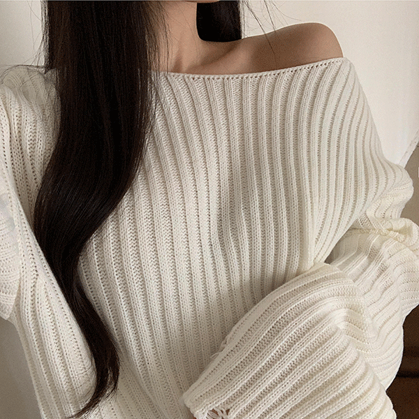 파트 데미지 빈티지 니트 - nt [무료배송]