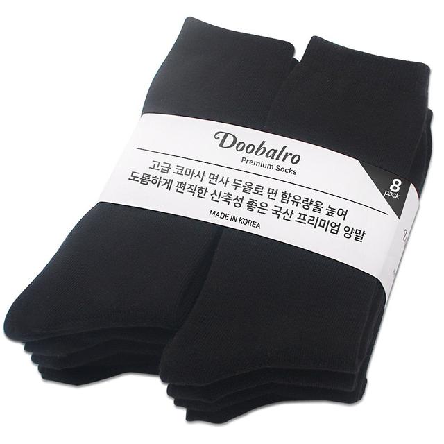 두발로 남성용 스포츠 면사 2올 무지 장목 양말 8p - 양말 | 쿠팡