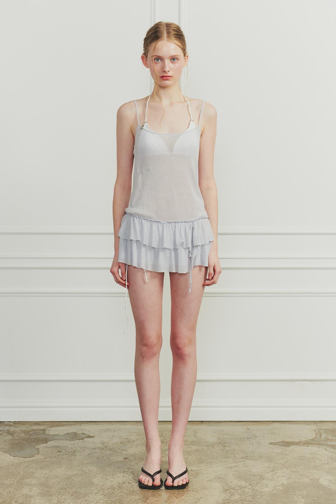 MERMAID MINI DRESS light blue