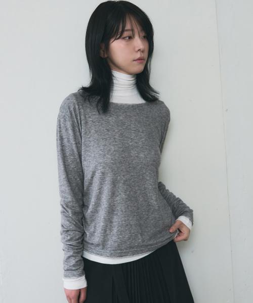 소프트 울 레이어드 티셔츠 [melange gray]
