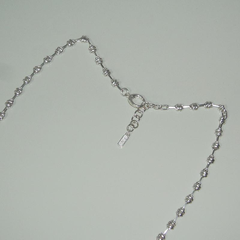 Tweed chain necklace