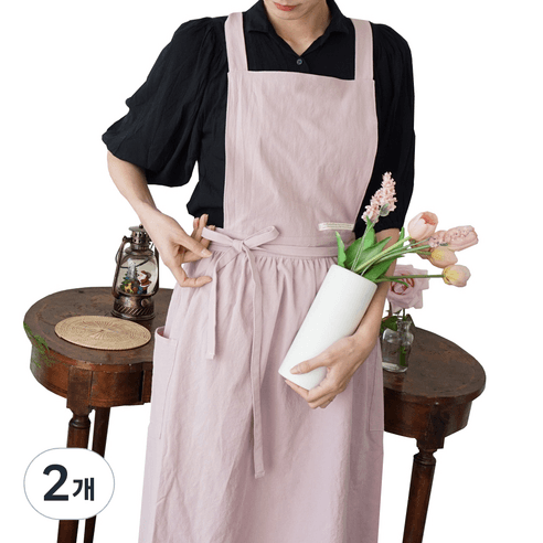 잇츠온 코튼 파스텔 원피스 앞치마, 핑크, 2개 - 주방잡화/액세서리 | 쿠팡