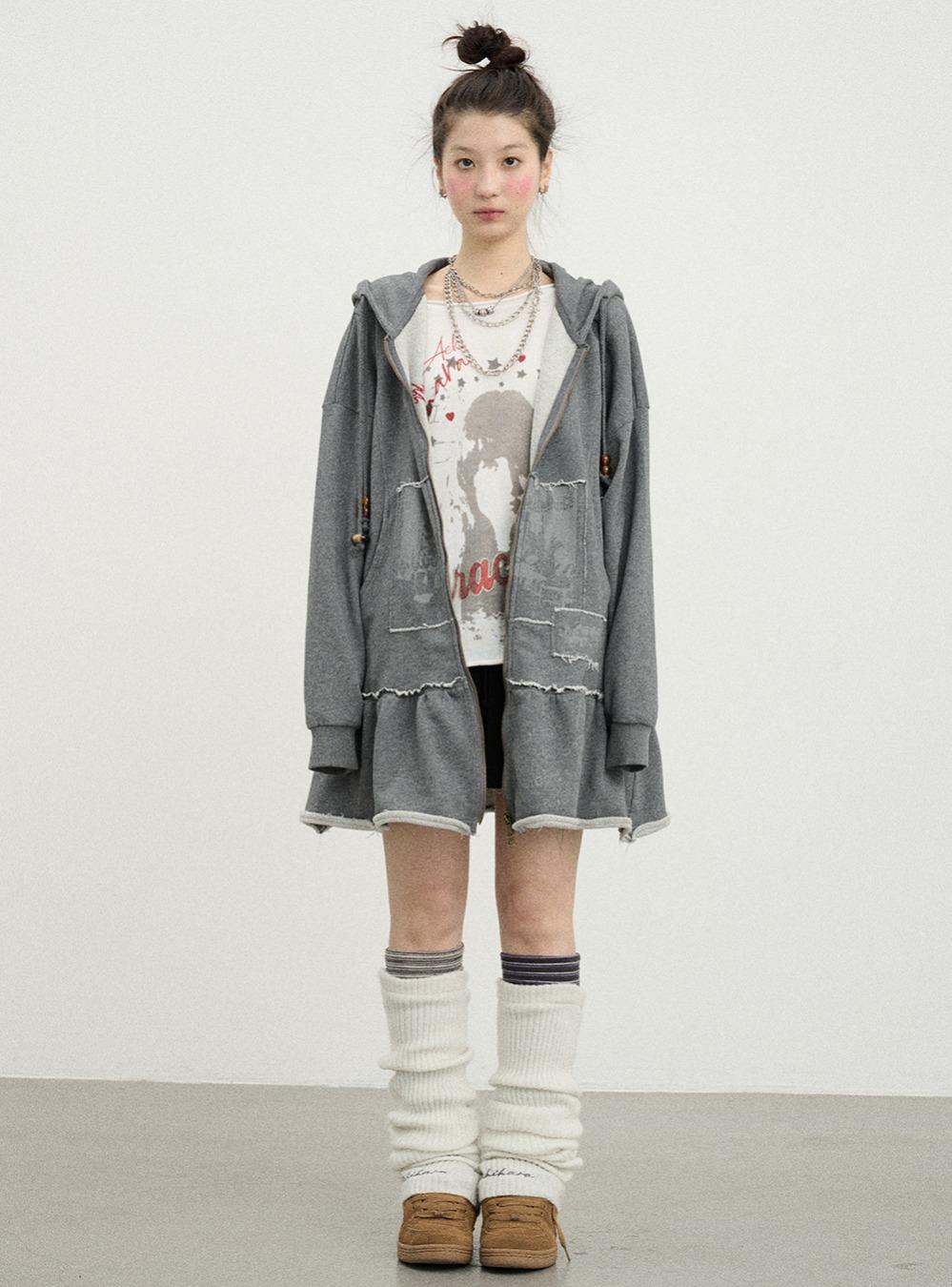 Spring Cocot Hooded Sweater Jacket (2color)