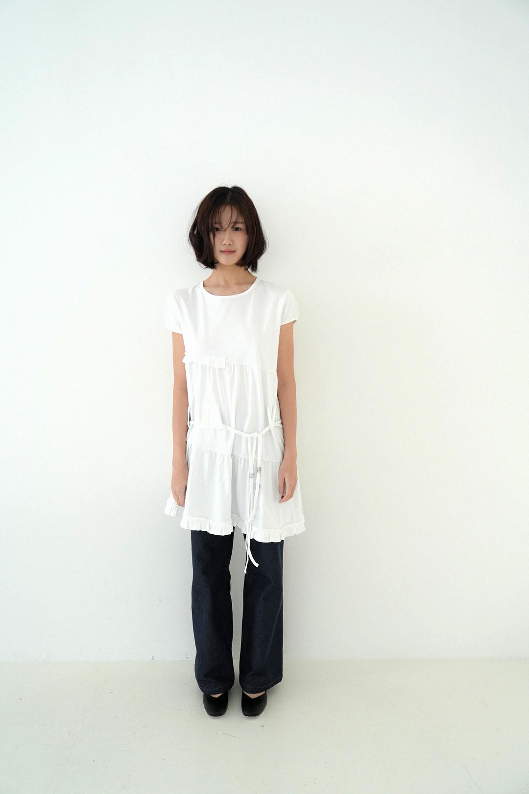 [3차 리오더] Shirring dress, white