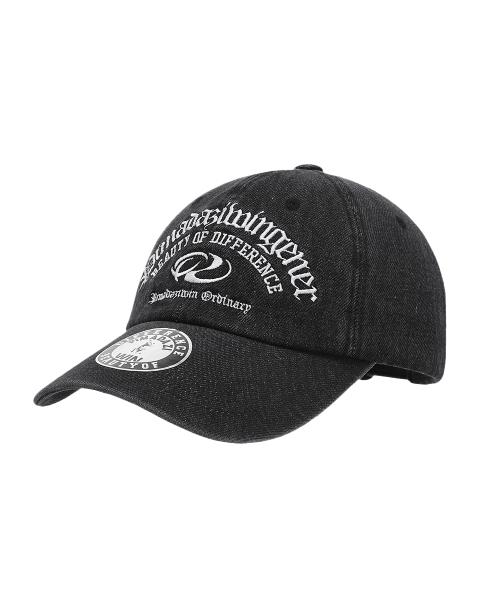 Denim Logo Ballcap_[Black Charcoal]
