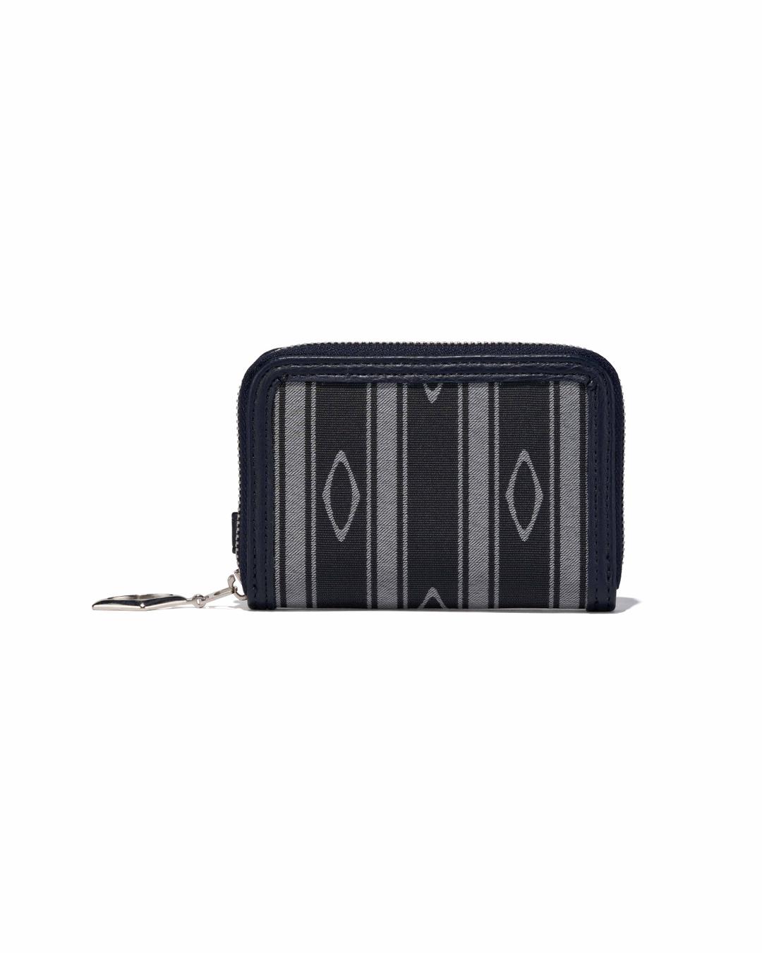 JACQUARD ZIP-AROUND WALLET_BLACK