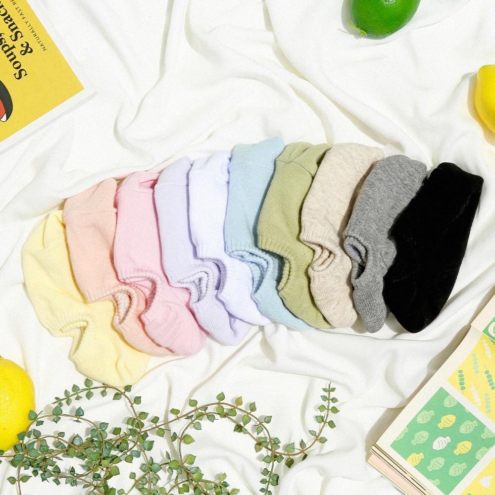 [7켤레]구멍안나는 덧신 안벗겨지는 스니커 인 페이크삭스 무지 도톰 2겹 순면 시그니처 양말 여성 남자 왕발 10색상 U806