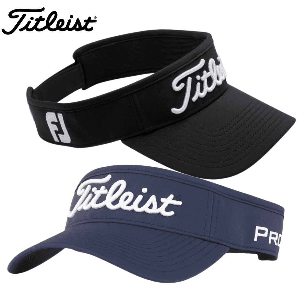 타이틀리스트 남성용 투어 퍼포먼스 골프 바이저 썬캡 모자 블랙 네이비