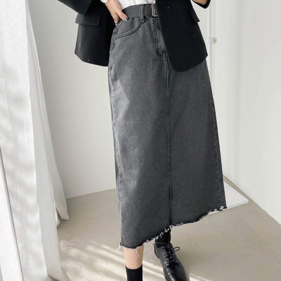 5천장돌파 ♥자체제작♥ S~XXXL 페이퍼 뒷밴딩 롱스커트 2color