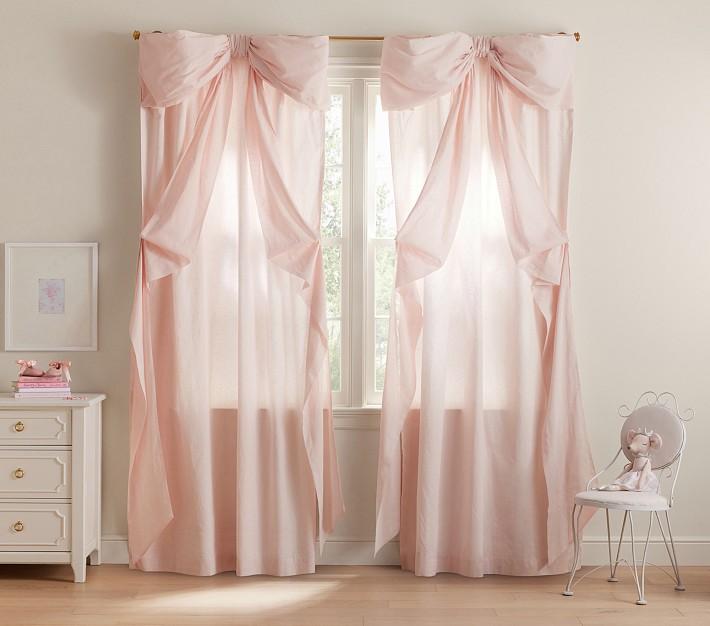 LoveShackFancy Oversized Bow Light-Filtering Curtain