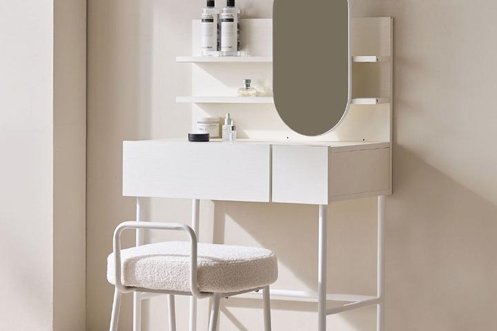 소이 콘솔형 수납 화장대 800_2color (상부장 선택)