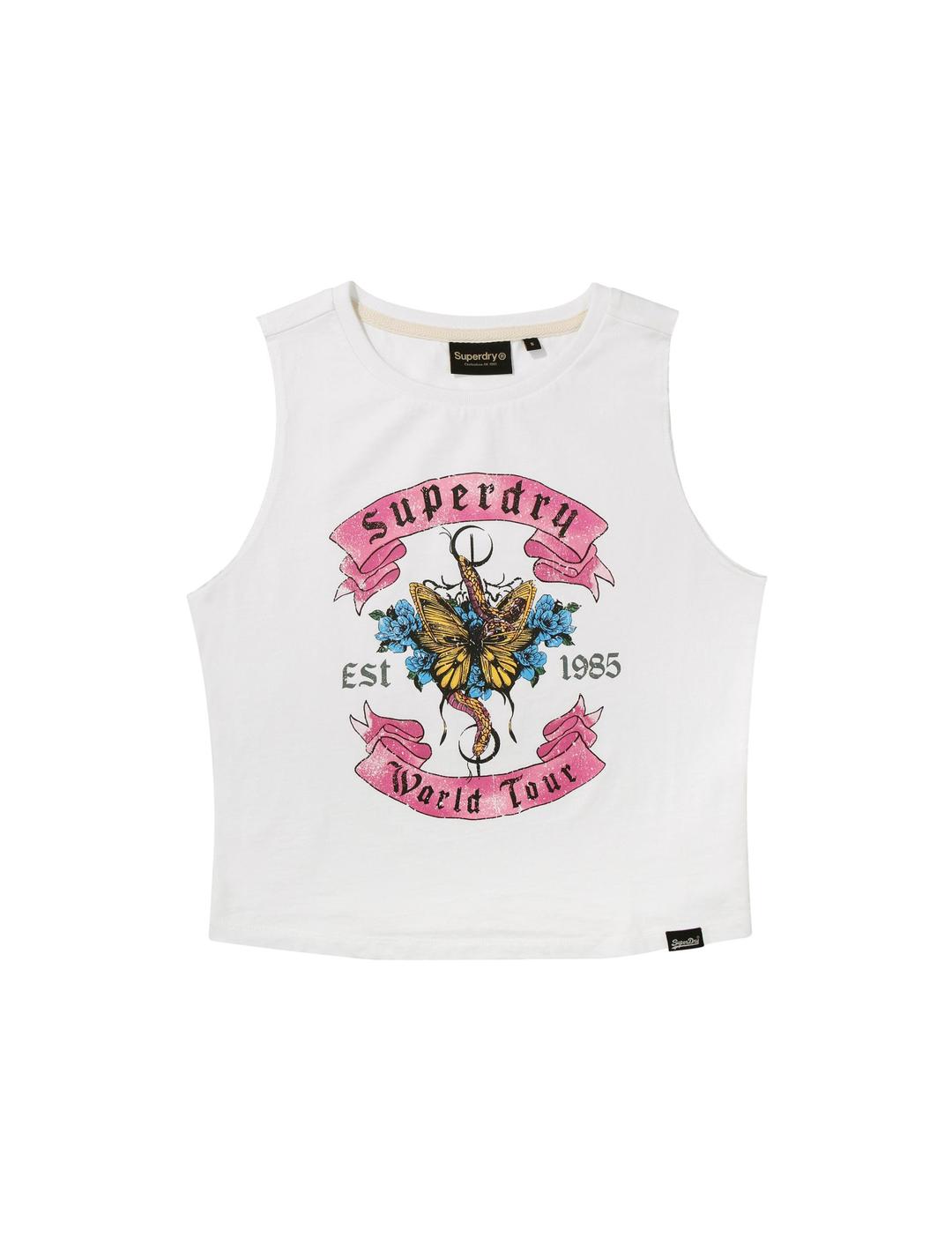 W TATTOO SLEEVELESS WHITE