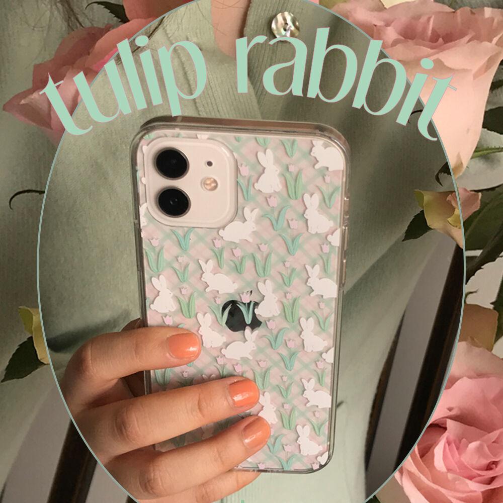 [뮤즈무드] tulip rabbit (clear) 아이폰케이스