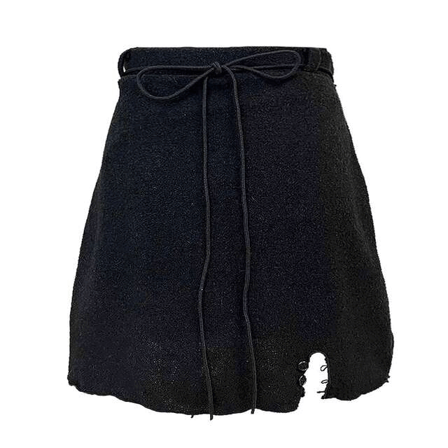 [MADE] Button slit skirt