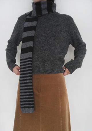 에프터먼데이 various stripe muffler (3c)