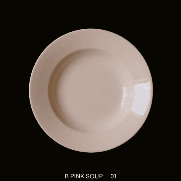 [SARREGUEMINES] DIGOIN B PINK SOUP PLATE