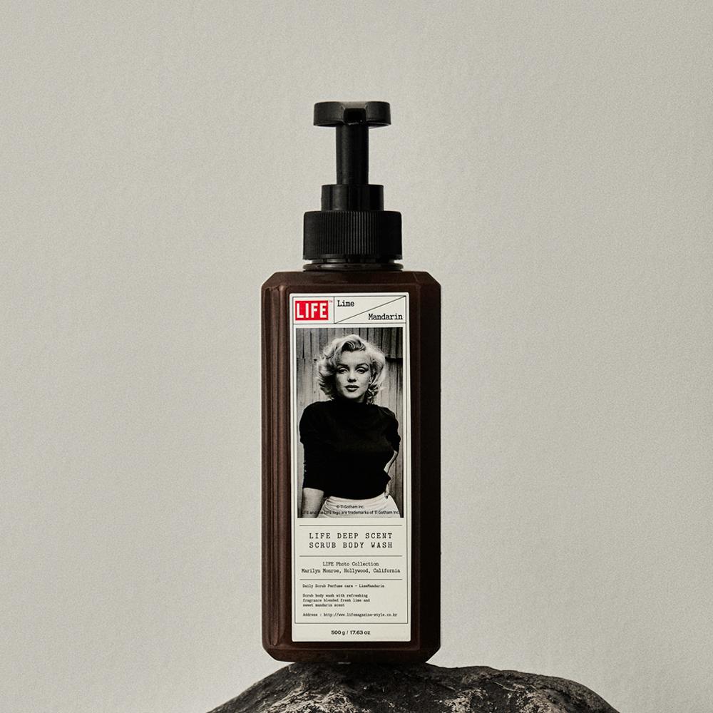 라이프 딥 센트 바디워시 스크럽 라임만다린 Marilyn Monroe 500ml