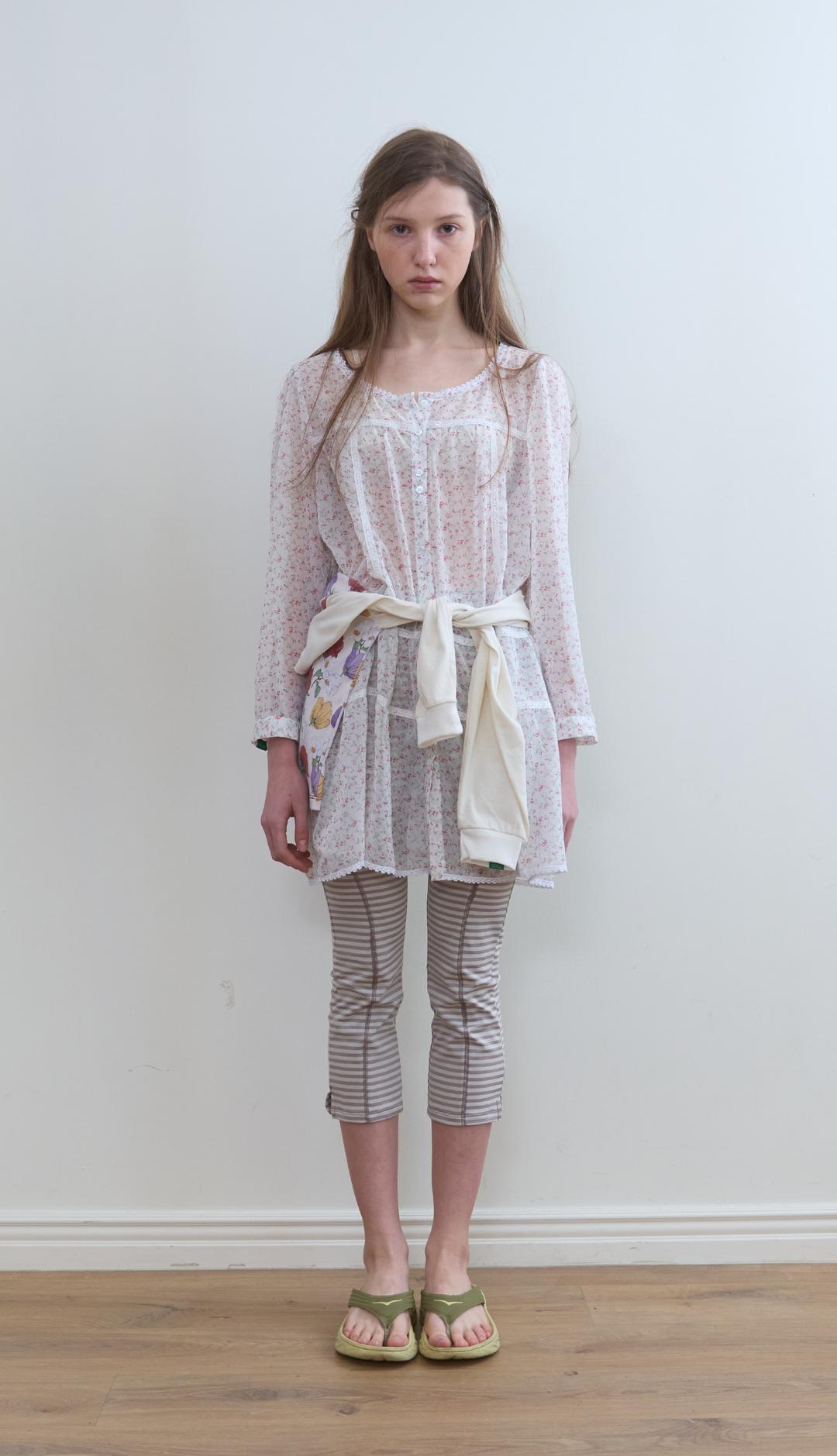 [03월 19일 예약발송] 338. Sheer Flower Dress _ Ivory