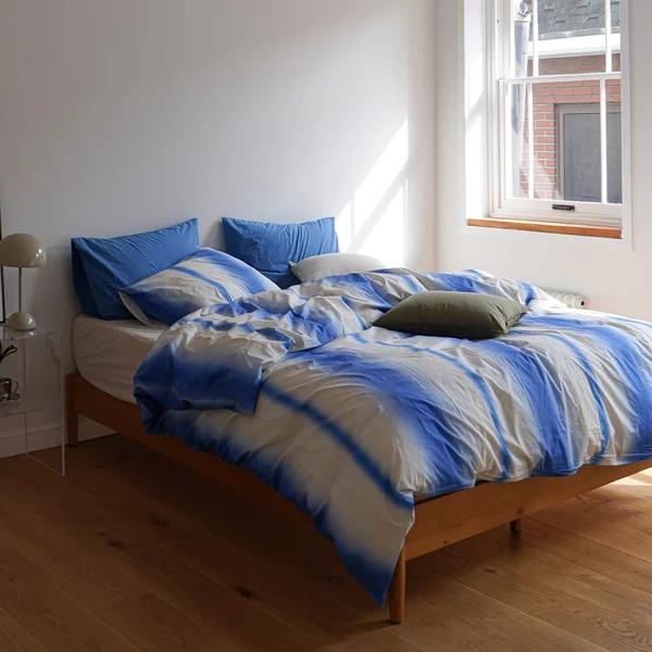 스머지 스트라이프 침구 세트_바다