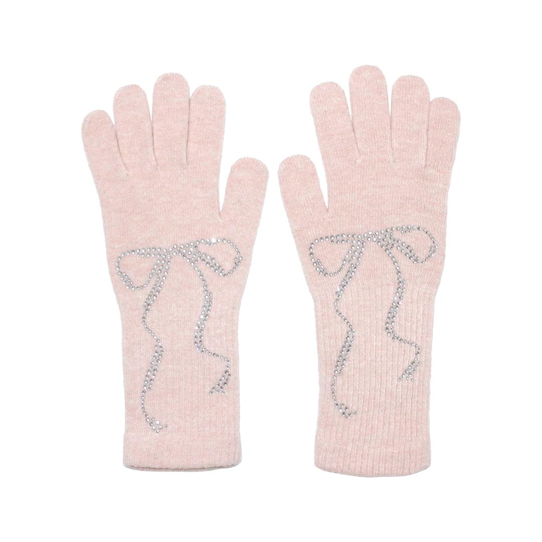 ribbon long gloves (pink)