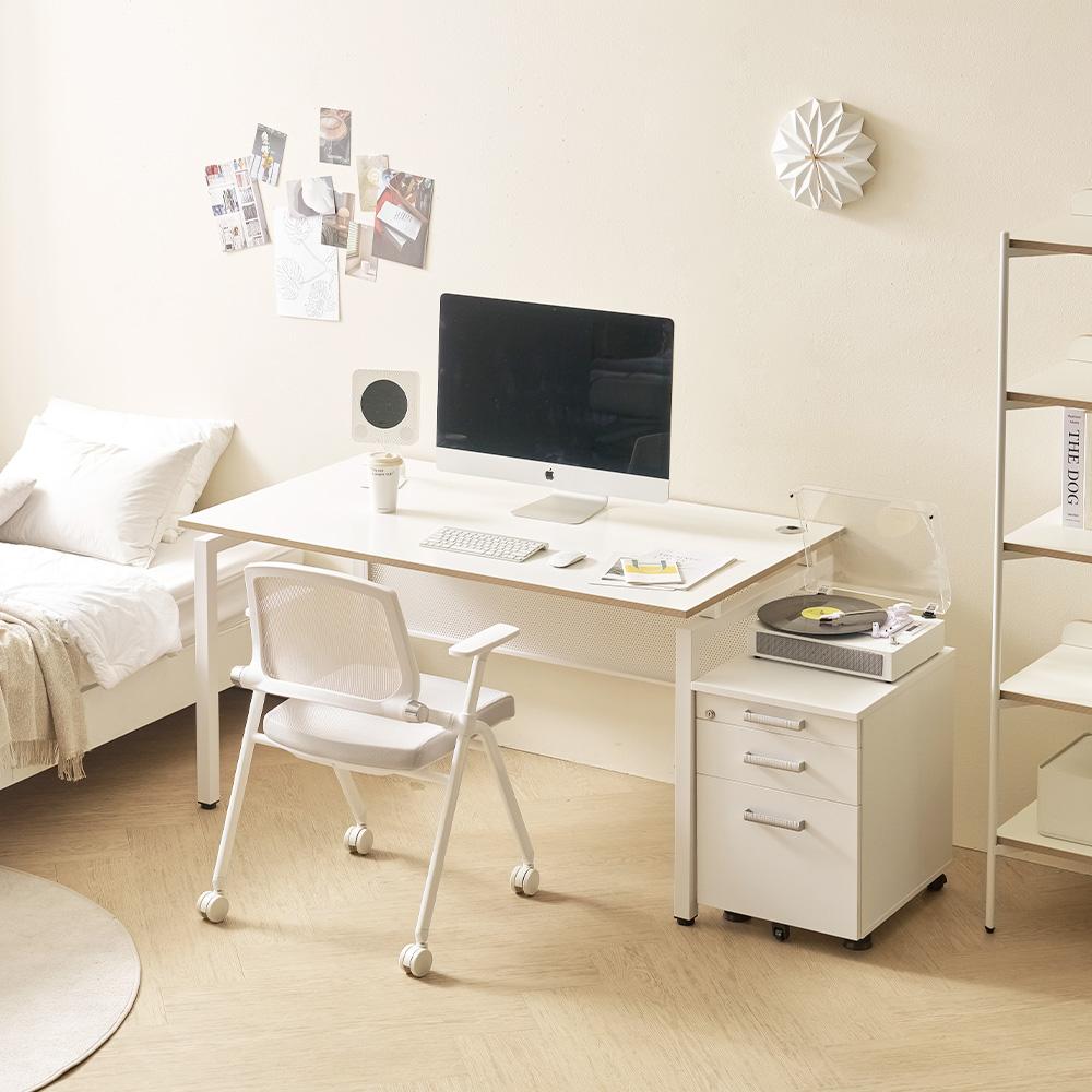 포커스데스크 화이트 책상 1200/1400