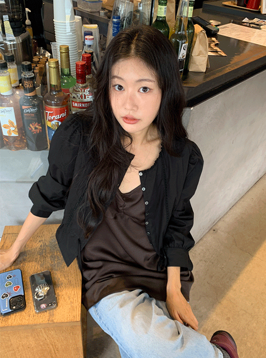 언더비 어드니 셔링 미디 레이어드 원피스 (2 color)