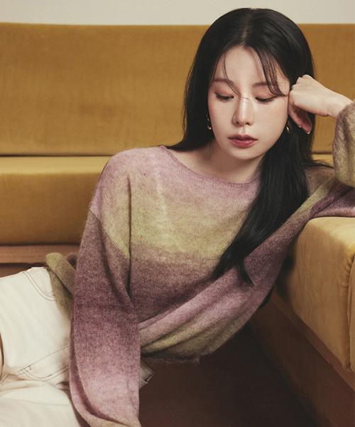 25FW 옴브레 알파카 혼방 풀오버