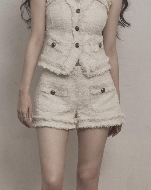 Antique Tweed Shorts (ivory)