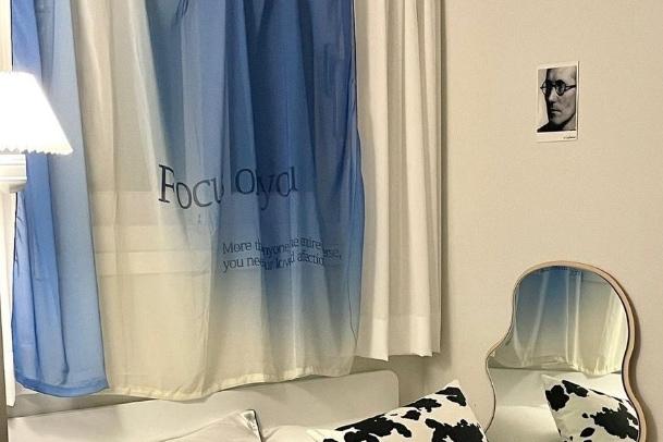 [5%쿠폰][단독] 오디너리 쉬폰 패브릭 포스터 가리개 커튼 / 이클립스