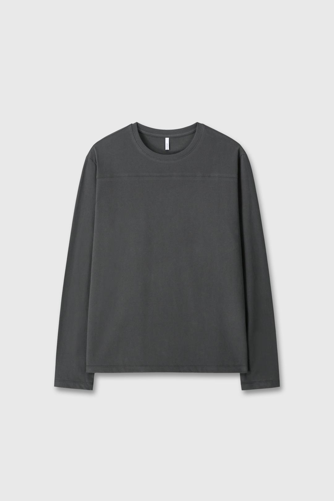 Peach skin long sleeve(Charcoal)