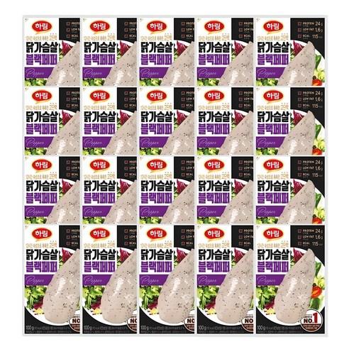 하림 닭가슴살 블랙페퍼 100g 20개, 100g, 20개 - 간편닭가슴살 | 쿠팡