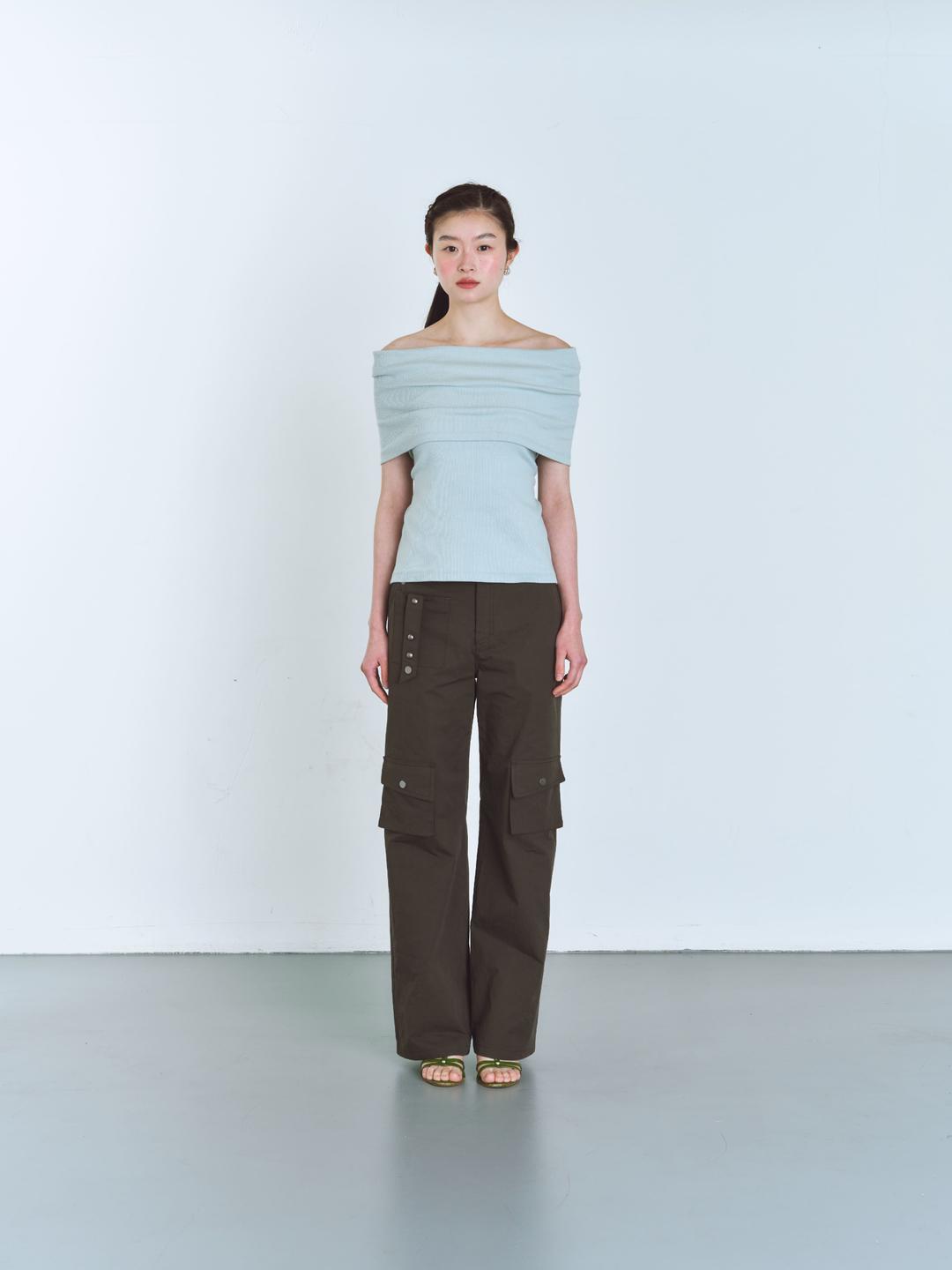 GRADUAL DOTS  CARGO PANTS KHAKI BLACK
