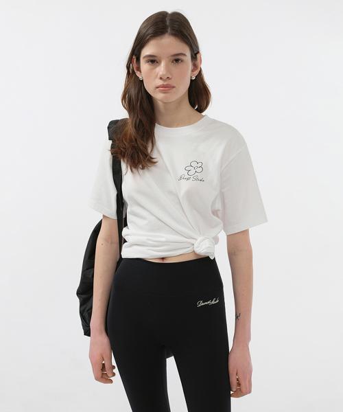 UNISEX DRAWING BLOOM LOGO T-SHIRT_UDTS5B130_OFF WHITE