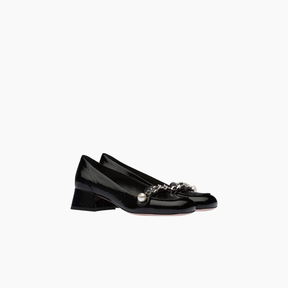 MIU MIU 미우미우 페이턴트 가죽 로퍼 블랙 5D480D_6OR_F0002_F_035