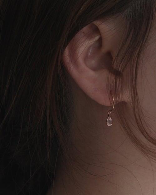 RAINDROP rose quartz EARRING