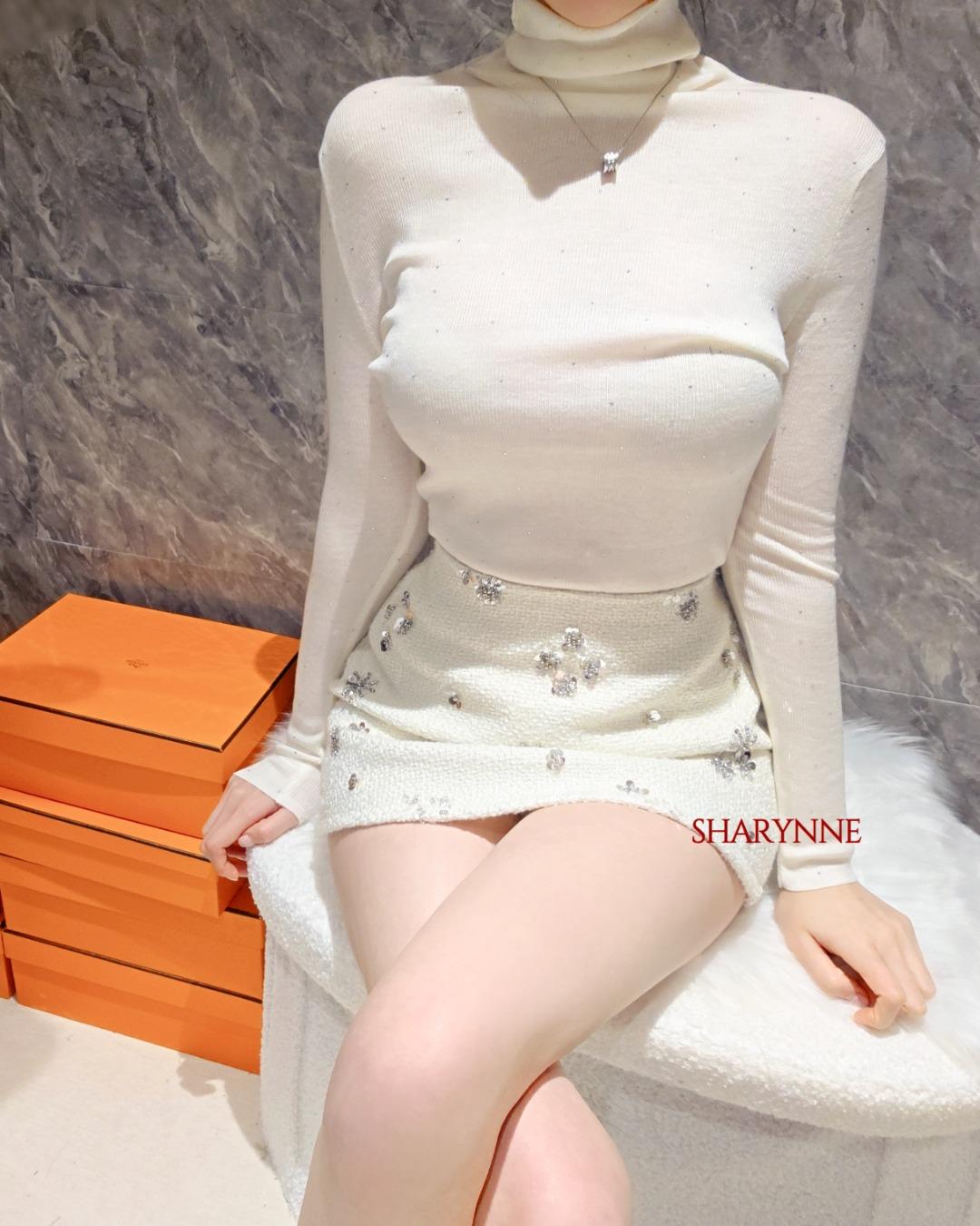 샤린느 실버플로리 스커트 (치마바지/초미니/스팽클/트위드)