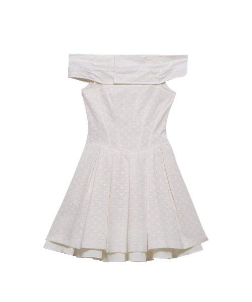 오프숄더 플레어 원피스